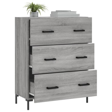 vidaXL Ντουλάπι Γκρι Sonoma 69,5x34x90cm από Επεξεργασμένο Ξύλο 1 τεμ.