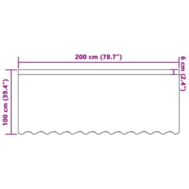 vidaXL Κουρτίνα Δαντέλας με κουρτίνες Λευκό 100x200cm Πολυεστέρας
