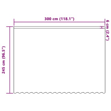 vidaXL Κουρτίνα Δαντέλας με κουρτίνες Λευκό 245x300cm Πολυεστέρας