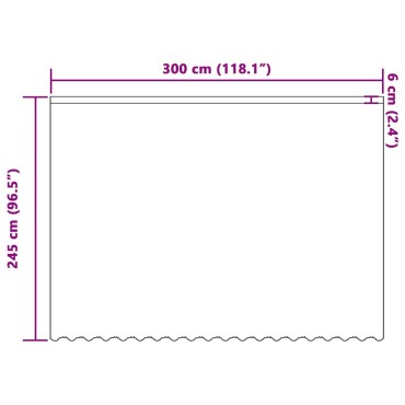 vidaXL Κουρτίνα Δαντέλας με κουρτίνες Λευκό 245x300cm Πολυεστέρας