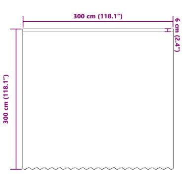 vidaXL Κουρτίνα Δαντέλας Λευκό 300x300cm Πολυεστέρας
