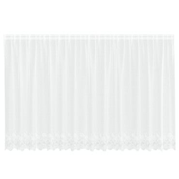 vidaXL Κουρτίνα Δαντέλας με κουρτίνες Λευκό 180x400cm Πολυεστέρας