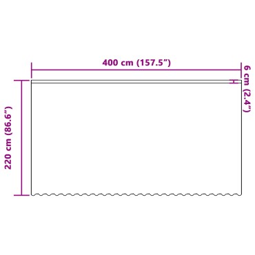 vidaXL Κουρτίνα Δαντέλας με κουρτίνες Λευκό 220x400cm Πολυεστέρας