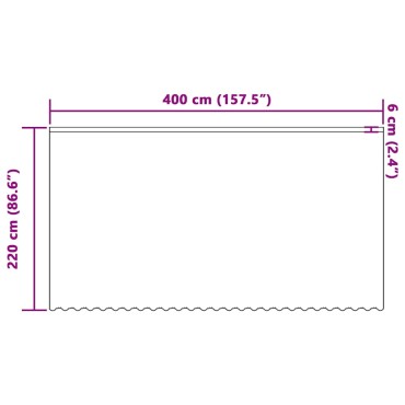 vidaXL Κουρτίνα Δαντέλας με κουρτίνες Λευκό 220x400cm Πολυεστέρας