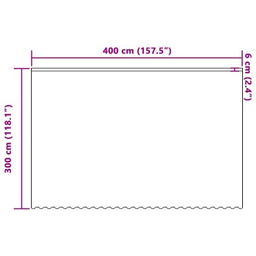 vidaXL Κουρτίνα Δαντέλας με κουρτίνες Λευκό 300x400cm Πολυεστέρας