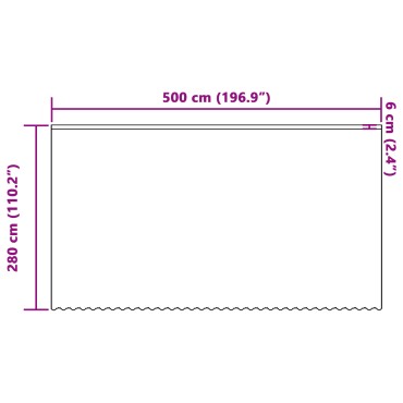 vidaXL Κουρτίνα Δαντέλας με κουρτίνες Λευκό 280x500cm Πολυεστέρας