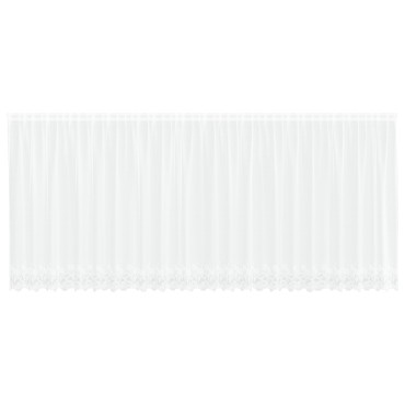 vidaXL Κουρτίνα Δαντέλας με κουρτίνες Λευκό 160x600cm Πολυεστέρας