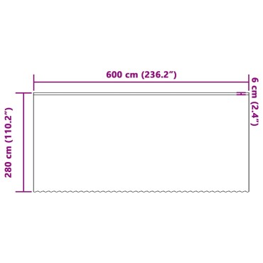 vidaXL Κουρτίνα Δαντέλας Λευκό 280x600cm Πολυεστέρας