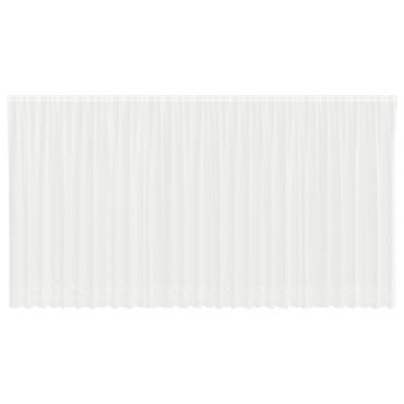 vidaXL Κουρτίνα Δαντέλας με κουρτίνες Λευκό 220x750cm Πολυεστέρας