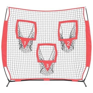 vidaXL Δίχτυ προπόνησης μπέιζμπολ Μαύρο 214,5 x 89,5 x 181 εκ.