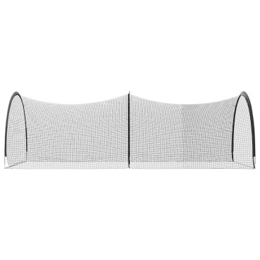 vidaXL Μπέιζμπολ & Σόφτμπολ Μαύρο 702 x 369,5 x 243,5 εκ. Πολυεστέρας