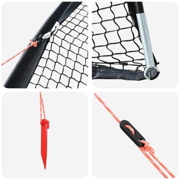 vidaXL Μπέιζμπολ & Σόφτμπολ Μαύρο 702 x 369,5 x 243,5 εκ. Πολυεστέρας