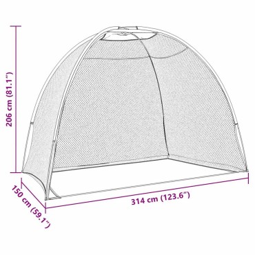 vidaXL Βοήθημα εκπαίδευσης γκολφ Μαύρο 314 x 150 x 206 εκ. Πολυεστέρας