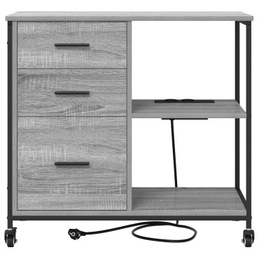 vidaXL Ντουλάπα με Σταθμό Φόρτισης 76x41x72cm Επεξεργασμένο Ξύλο 1 τεμ.