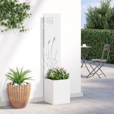 vidaXL Οθόνη Ιδιωτικότητας Κήπου Λευκό 32 x 32 x 150 εκ