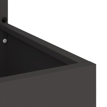 vidaXL Οθόνη Ιδιωτικότητας Κήπου Floral Μαύρο 32 x 32 x 150 εκ