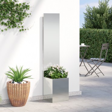vidaXL Οθόνη Ιδιωτικότητας Κήπου Ασημί 32 x 32 x 150 εκ
