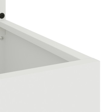 vidaXL Οθόνη Ιδιωτικότητας Κήπου Floral Λευκό 50 x 32 x 150 εκ