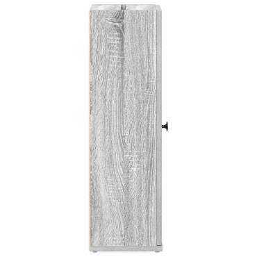vidaXL Ντουλάπι μπάνιου με θήκη για ρολό Γκρι Sonoma 20,5x22x72cm