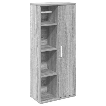 vidaXL Ντουλάπι μπάνιου με θήκη για ρολό Γκρι Sonoma 39x22x90cm
