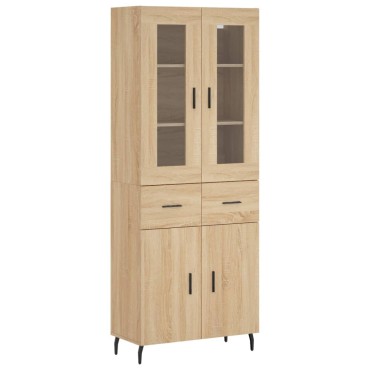 vidaXL Ντουλάπι Sonoma δρυς 69,5x34x180cm από Επεξεργασμένο Ξύλο 1 τεμ.