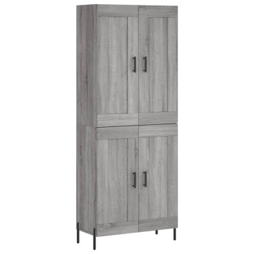 vidaXL Ντουλάπι Γκρι Sonoma 69,5x34x180cm Επεξεργασμένο Ξύλο 1 τεμ.
