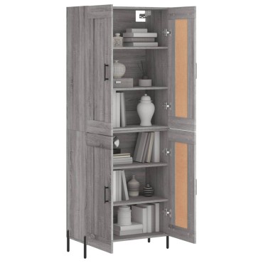 vidaXL Ντουλάπι Γκρι Sonoma 69,5x34x180cm Επεξεργασμένο Ξύλο 1 τεμ.