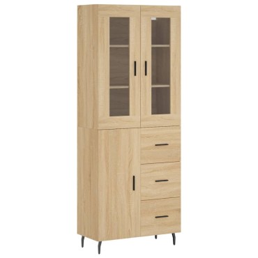 vidaXL Ντουλάπι Sonoma δρυς 69,5x34x180cm από Επεξεργασμένο Ξύλο 1 τεμ.