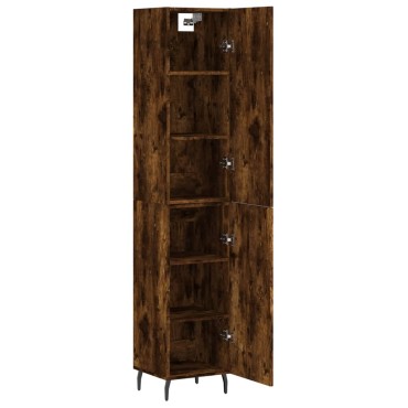 vidaXL Ντουλάπι Καπνιστή δρυς 34,5x34x180cm από Επεξεργασμένο Ξύλο 1 τεμ.