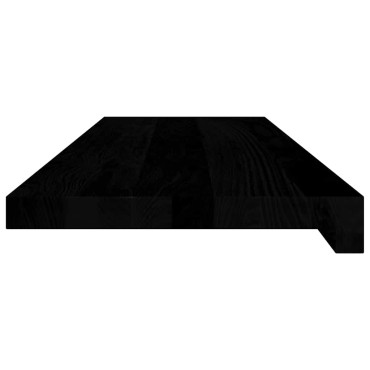 vidaXL Πατάκια Σκάλας 4 τεμ. Καφέ-Μαύρο 80x25x2 cm Ξύλο Δρυός