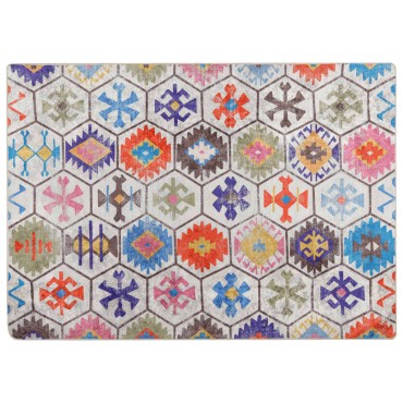 vidaXL Χαλί Πλενόμενο Πολύχρωμο 80x150cm
