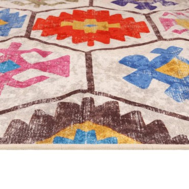 vidaXL Χαλί Πλενόμενο Πολύχρωμο 80x150cm