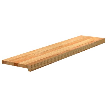vidaXL Πατάκια Σκάλας 2 τεμ. Ανοιχτό Καφέ 110x25x2 cm Ξύλο Δρυός