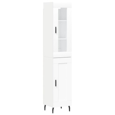 vidaXL Ντουλάπι Λευκό 34,5x34x180cm από Επεξεργασμένο Ξύλο 1 τεμ.