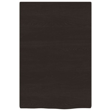 vidaXL Πάγκος Μπάνιου Σκούρο Καφέ 40x60x2 εκ. Επεξ. Μασίφ Ξύλο