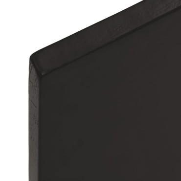 vidaXL Πάγκος Μπάνιου Σκούρο Καφέ 40x60x2 εκ. Επεξ. Μασίφ Ξύλο