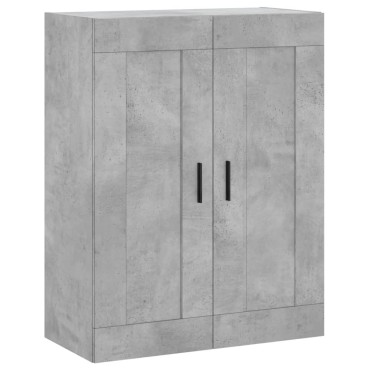 vidaXL Ντουλάπι Γκρι Σκυροδέματος 69,5x34x180cm Επεξεργασμένο Ξύλο 1 τεμ.
