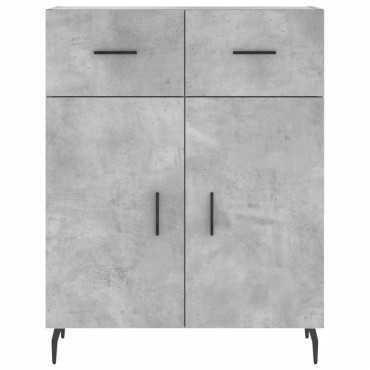 vidaXL Ντουλάπι Γκρι Σκυροδέματος 69,5x34x180cm Επεξεργασμένο Ξύλο 1 τεμ.