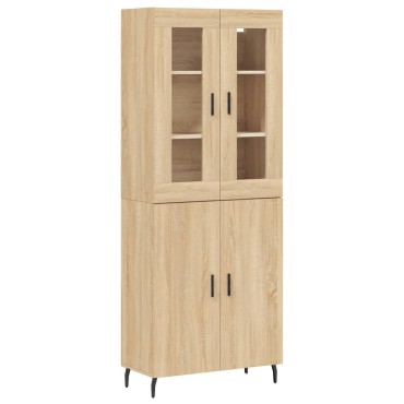 vidaXL Ντουλάπι Sonoma δρυς 69,5x34x180cm από Επεξεργασμένο Ξύλο 1 τεμ.
