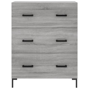 vidaXL Ντουλάπι Γκρι Sonoma 69,5x34x180cm Επεξεργασμένο Ξύλο 1 τεμ.