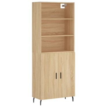 vidaXL Ντουλάπι Sonoma δρυς 69,5x34x180cm από Επεξεργασμένο Ξύλο 1 τεμ.