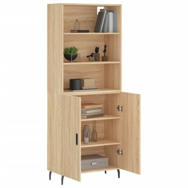 vidaXL Ντουλάπι Sonoma δρυς 69,5x34x180cm από Επεξεργασμένο Ξύλο 1 τεμ.