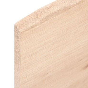 vidaXL Επιφάνεια Τραπεζιού 80x60x2cm Ακατ. Μασίφ Ξύλο Δρυός Live Edge 1 τεμ.