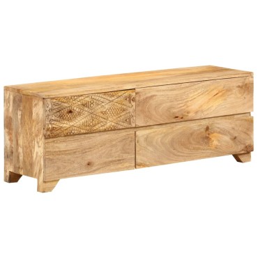 vidaXL Έπιπλο Τηλεόρασης 110x30x40cm από Μασίφ Ξύλο Μάνγκο