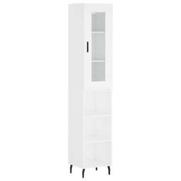 vidaXL Ντουλάπι Λευκό 34,5x34x180cm από Επεξεργασμένο Ξύλο 1 τεμ.