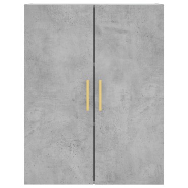 vidaXL Ντουλάπι Γκρι Σκυροδέματος 69,5x34x180cm Επεξεργασμένο Ξύλο 1 τεμ.