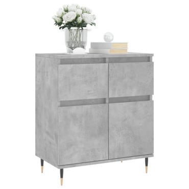 vidaXL Ντουλάπι Γκρι Σκυροδέματος 60x35x70cm Επεξεργασμένο Ξύλο 1 τεμ.