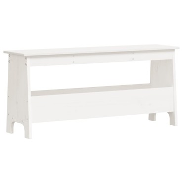 vidaXL Παγκάκι Χολ Λευκό 100x28x45cm από Μασίφ Ξύλο Πεύκου 1 τεμ.