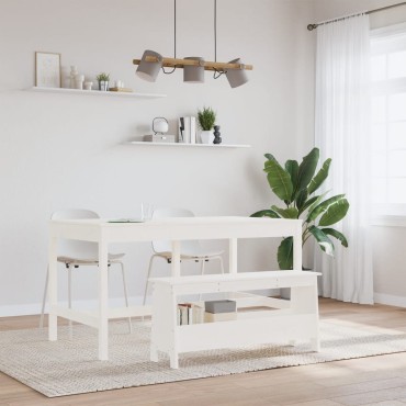vidaXL Παγκάκι Χολ Λευκό 100x28x45cm από Μασίφ Ξύλο Πεύκου 1 τεμ.