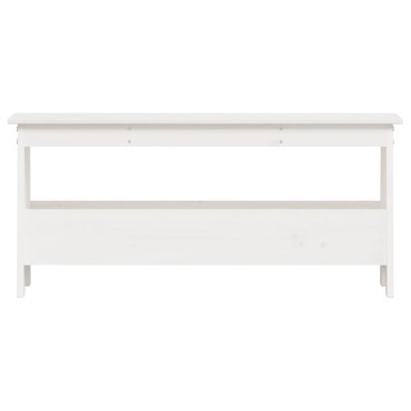 vidaXL Παγκάκι Χολ Λευκό 100x28x45cm από Μασίφ Ξύλο Πεύκου 1 τεμ.